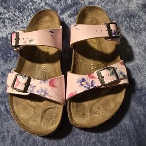 Papillio Pink Floral Buckle Sandals